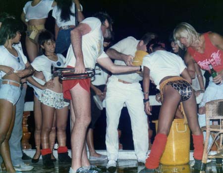 Hash House Harrier Wet t-shirt contest in Pattaya, Thailand